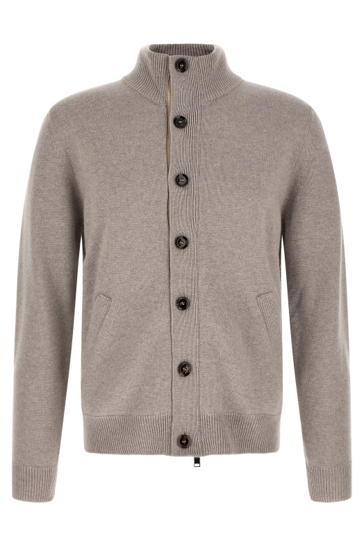 Cardigan with price list collar Beige