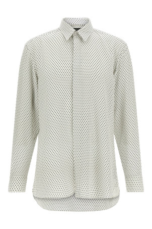 Micro-print shirt Black-grey