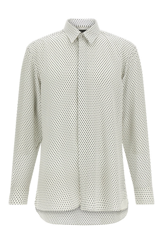 Micro-print shirt Black-grey