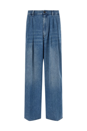 Double pleated jeans Blue