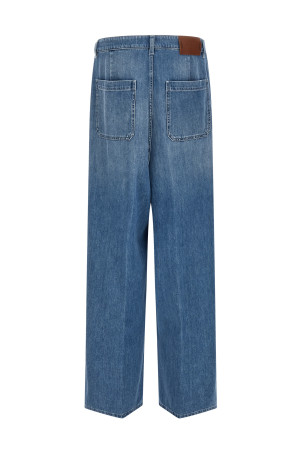 Double pleated jeans Blue
