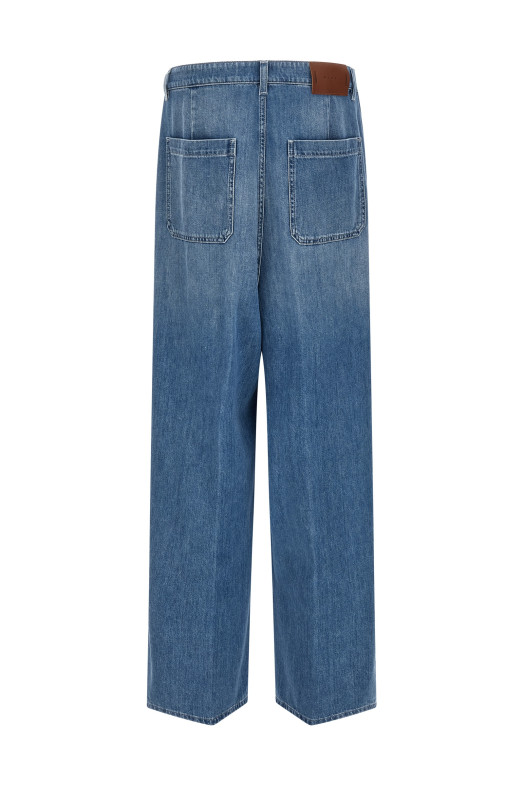 Double pleated jeans Blue