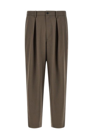 Pants with pleats Brown