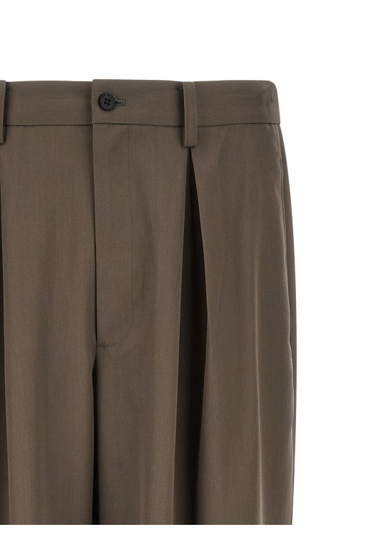 Pants with pleats Brown