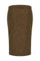 Skirt with side zip Brown