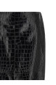 Coconut print sheath skirt with lace Black