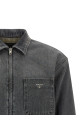Denim shirt with zip Gray