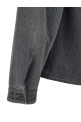 Denim shirt with zip Gray
