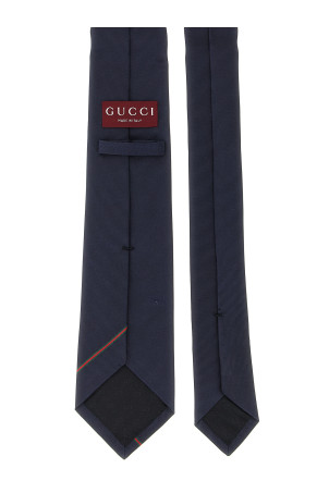 Jacquard silk tie Blue