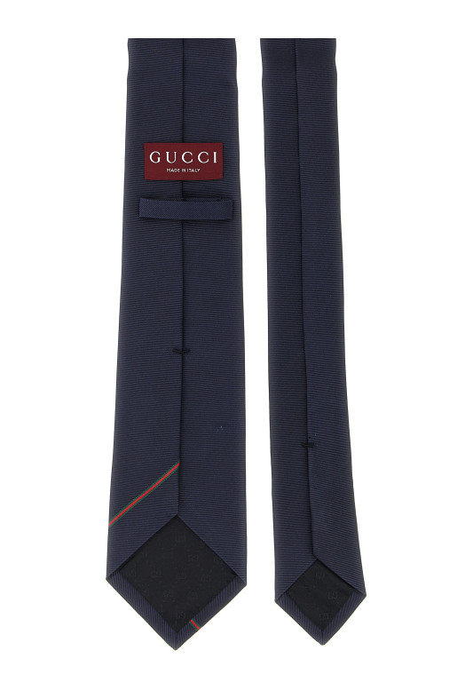 Jacquard silk tie Blue