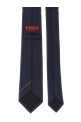 Jacquard silk tie Blue