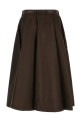 Front zip skirt Brown