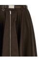 Front zip skirt Brown