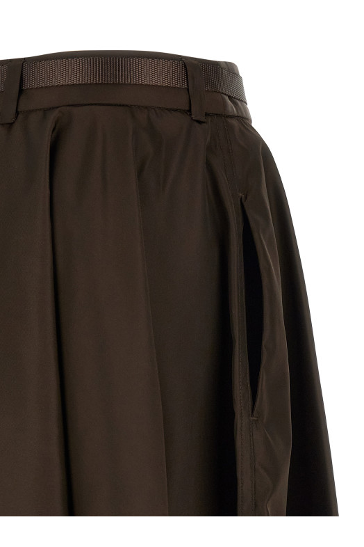 Front zip skirt Brown