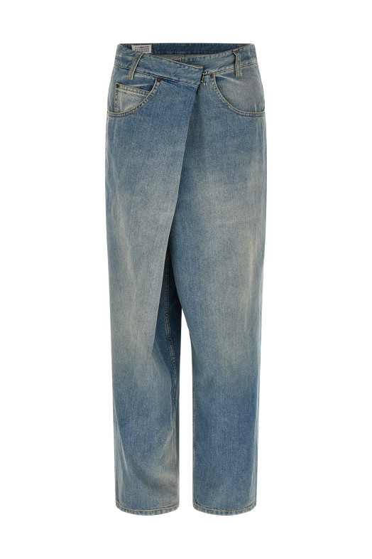 'Wrap' Asymmetric Closure Jeans BLUE