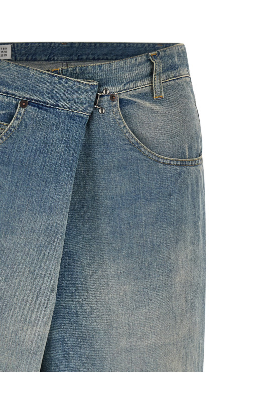 'Wrap' Asymmetric Closure Jeans BLUE