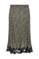 Pleated skirt with lace Multicolor