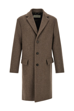 'Rustic' Wool Coat Brown