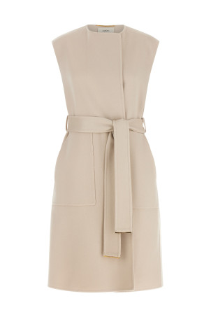 Belted vest Beige