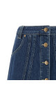 Denim skirt with flounces Blue