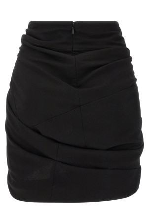 'Sabrina' skirt with asymmetrical draping Black