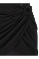 'Sabrina' skirt with asymmetrical draping Black