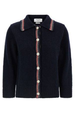 'Hector' intarsia cardigan Blue