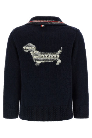 'Hector' intarsia cardigan Blue