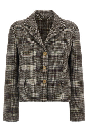 Blazer cropped Check Multicolor