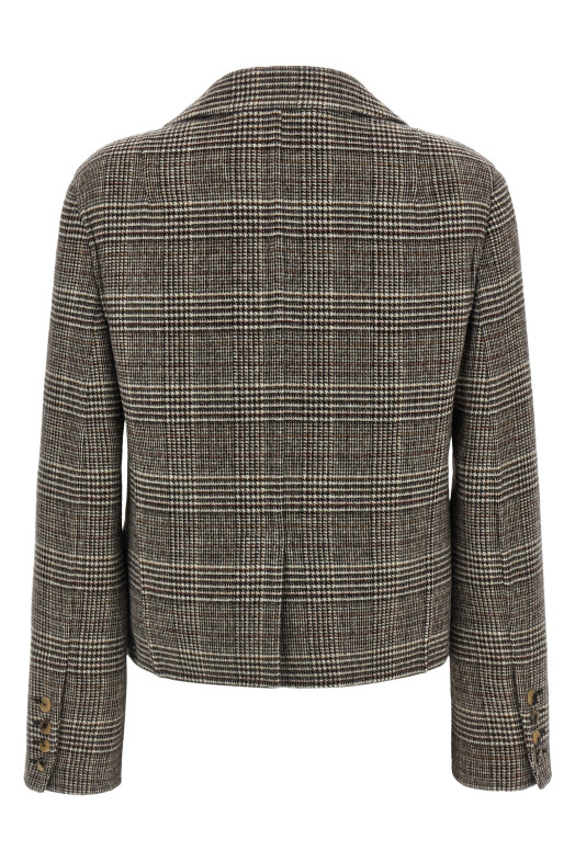 Blazer cropped Check Multicolor