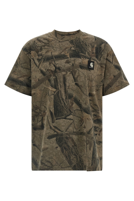 'Feather Tree' print T-shirt  Green