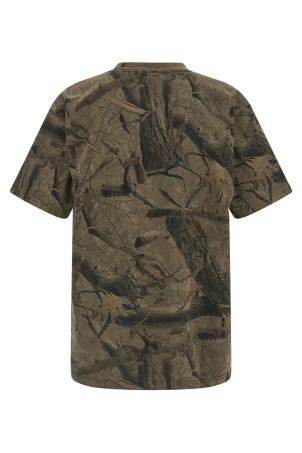 'Feather Tree' print T-shirt  Green