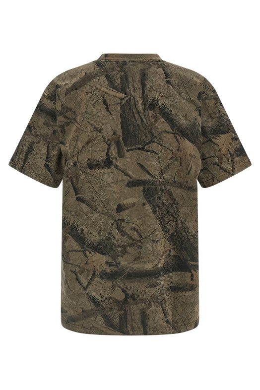 'Feather Tree' print T-shirt  Green