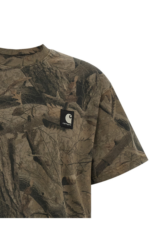 'Feather Tree' print T-shirt  Green