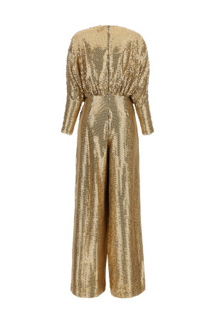 Sequin jersey jumpsuit Gold