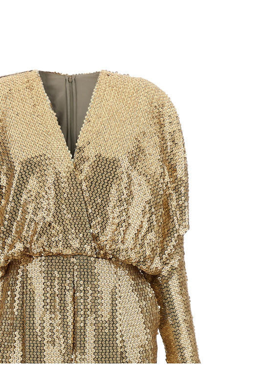 Комбінезон із джерсі з паєтками, золотий ELIE SAAB JU168NP26JF012GOLD