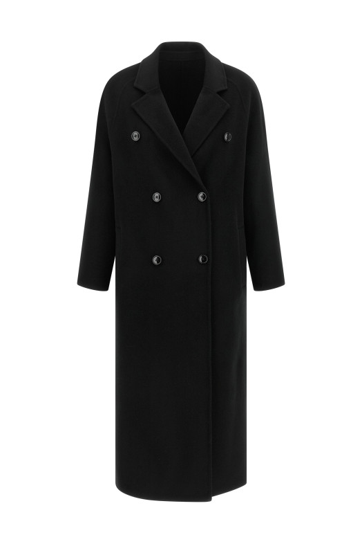 'Irvin' Double-Breasted Coat Black
