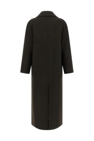 'Irvin' Double-Breasted Coat Brown