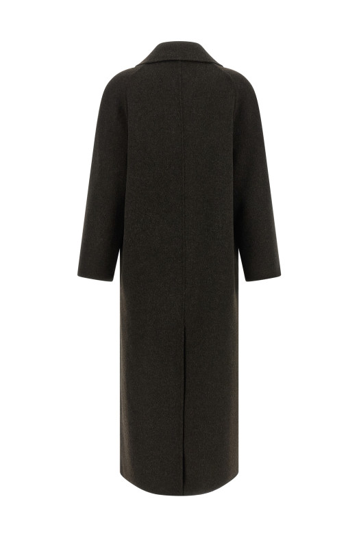 'Irvin' Double-Breasted Coat Brown