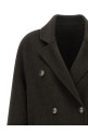 'Irvin' Double-Breasted Coat Brown