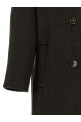 'Irvin' Double-Breasted Coat Brown