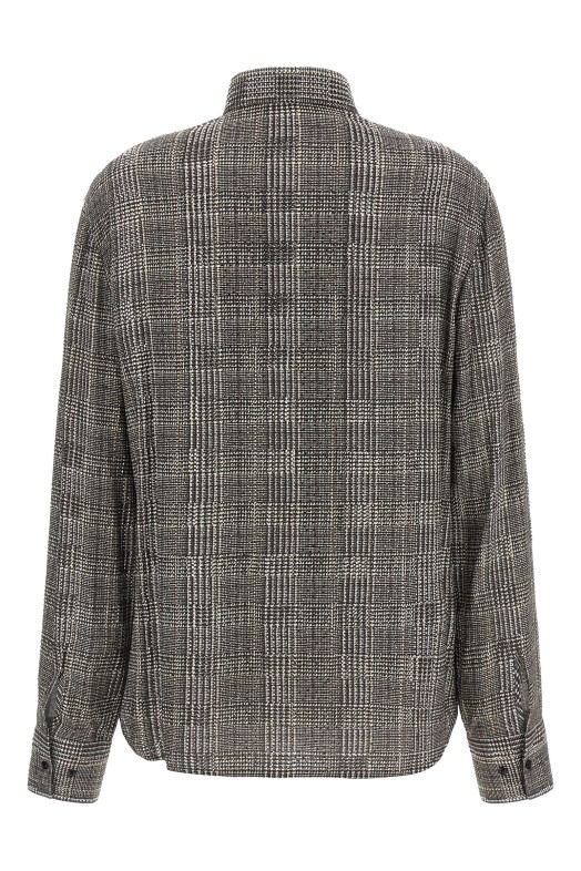 All-over rhinestone shirt Gray