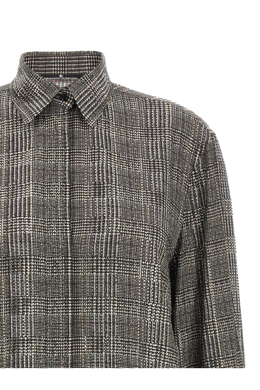 All-over rhinestone shirt Gray