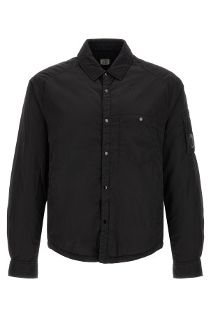 'Chrome-R Padded Button' overshirt Black
