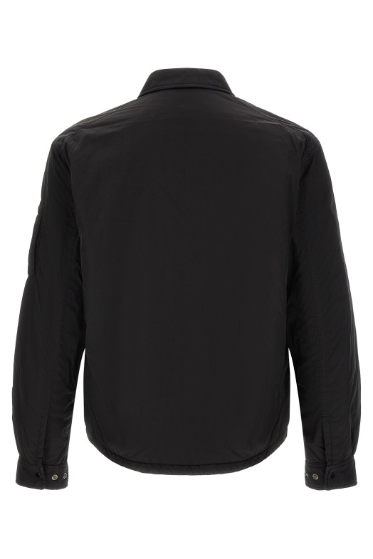 'Chrome-R Padded Button' overshirt Black