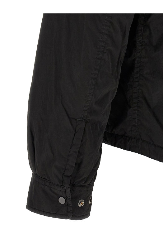 'Chrome-R Padded Button' overshirt Black