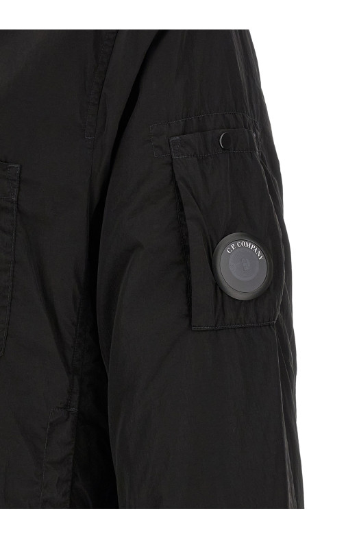 'Chrome-R Padded Button' overshirt Black
