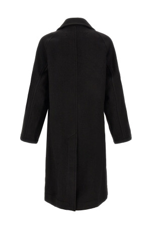 Double-breasted coat Black