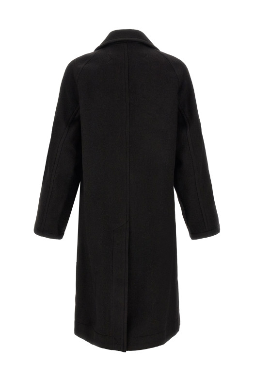 Double-breasted coat Black