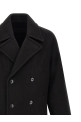 Double-breasted coat Black